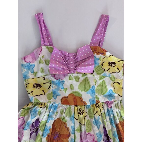 Bonnie Jean Dresses Set Of 2 Girls size 16 Floral Summer Flowers Pink Purple Blu - Picture 12 of 16